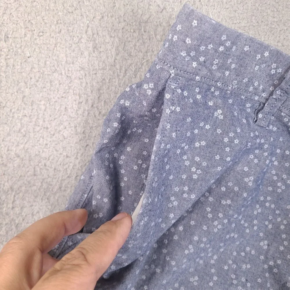 J. Crew Shorts Mens 32 Blue Floral Rivington Chino Preppy‎ Cotton Style E7955